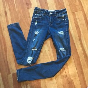 Real denim jeans, high waisted and skinny - GARAGE
